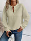 Notched Raglan Sleeve Sweatshirt nicholesgifts