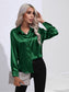 Collared Neck Buttoned Long Sleeve Shirt nicholesgifts