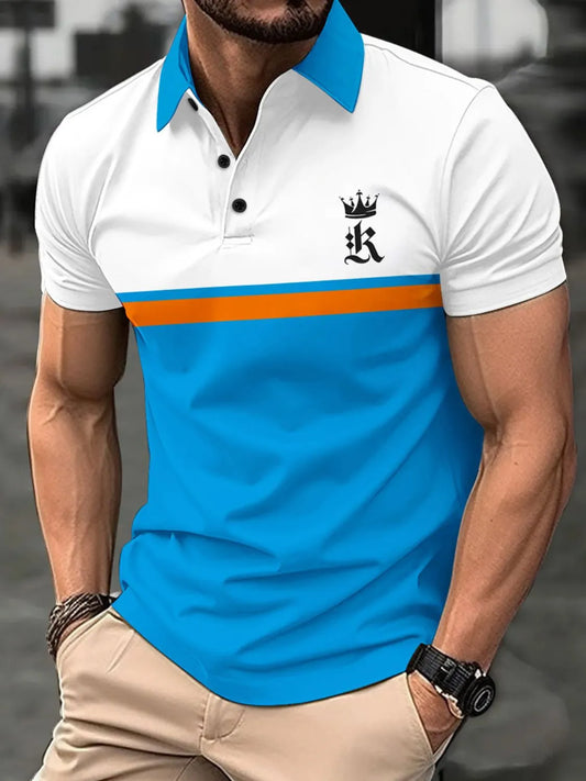 Men's Plus Size Collared Neck Short Sleeve Polo NicholesGifts