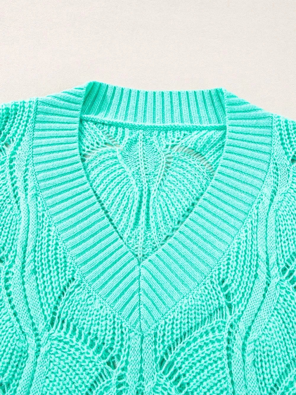 Elegant Texture V-Neck Knit Top nicholesgifts