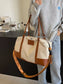 Canvas Leather Trim Travel Bag nicholesgifts