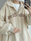 Men's Plus Size Letter Zip Up Drawstring Hoodie nicholesgifts