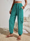 Drawstring Joggers with Cargo Pockets nicholesgifts