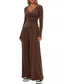 Casual Long Sleeve Top and Wide Leg Pants Set nicholesgifts