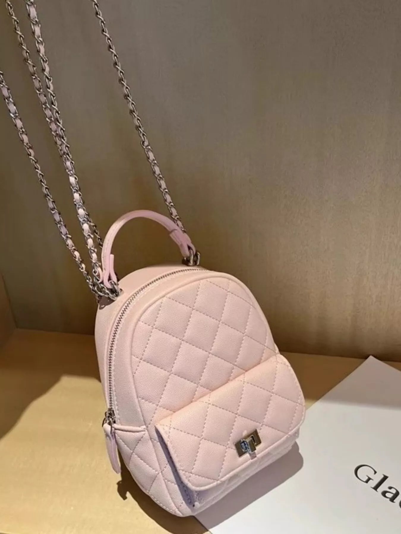 Quilted Mini Backpack Bag nicholesgifts