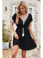 Women Tassel V-Neck Short Sleeve Summer Dress nicholesgifts