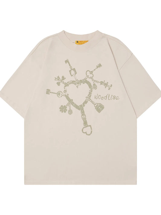 Men's Graphic Round Neck Short Sleeve T-Shirt Trendsi