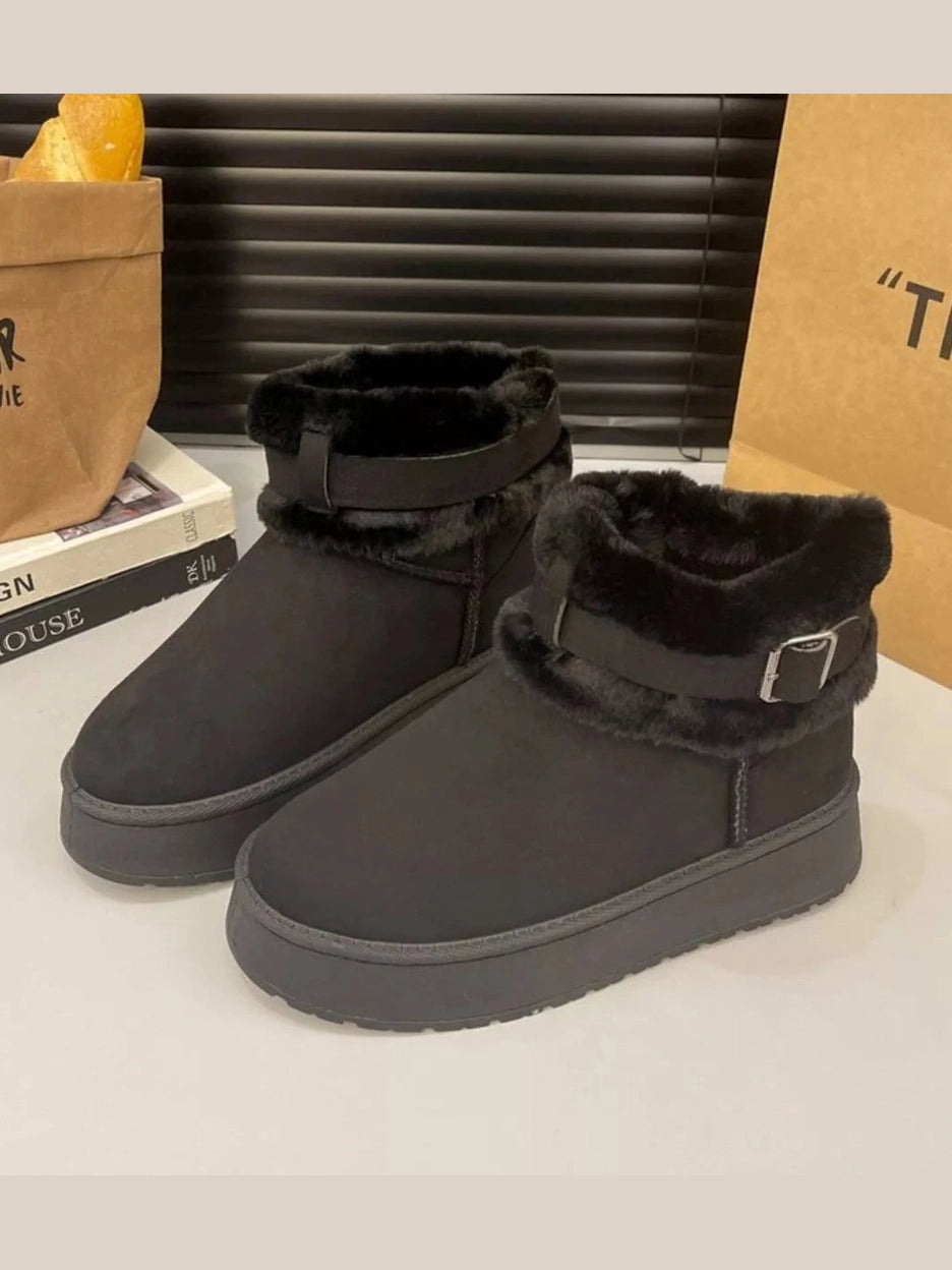 Round Toe Platform Boots Trendsi