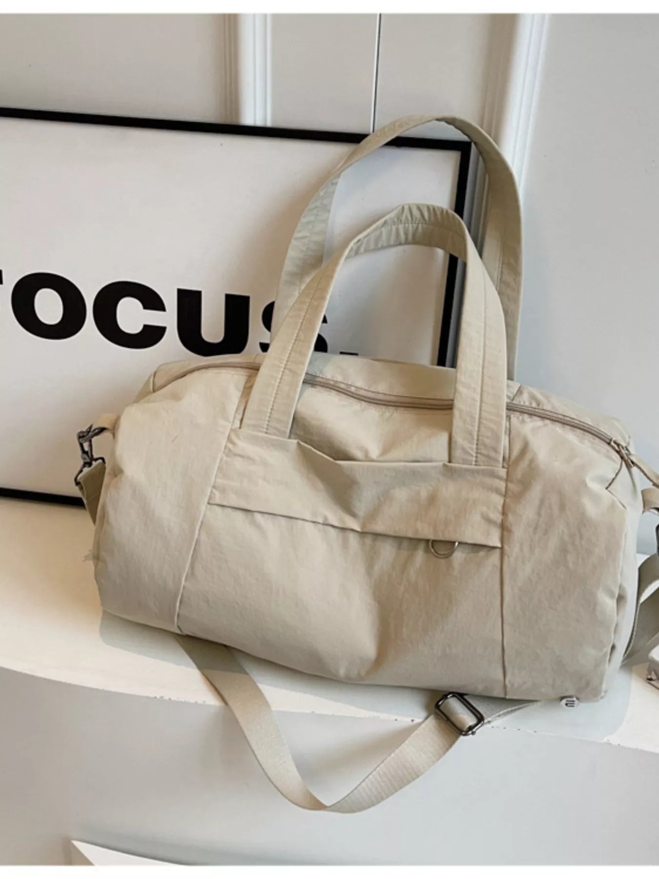 Solid Color Lightweight Travel Duffel Bag nicholesgifts