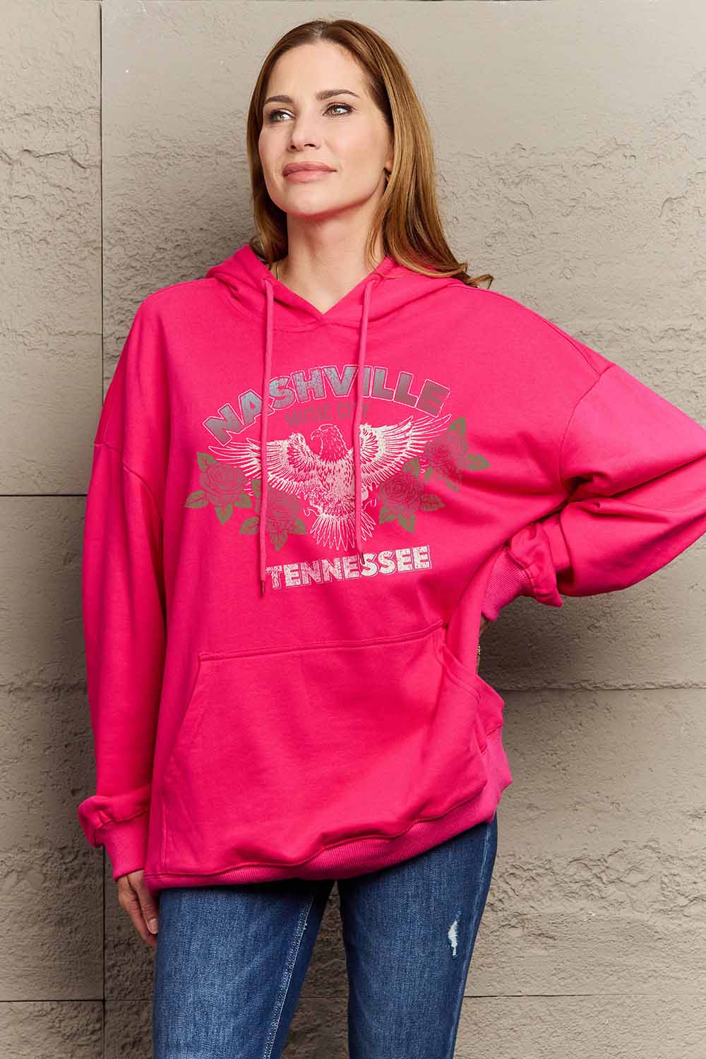 Simply Love Full Size NASHVILLE TENNESSEE Graphic Hoodie NicholesGifts