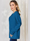 Basic Bae Full Size Ribbed Half Button Long Sleeve T-Shirt nicholesgifts