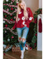 Sequin Santa Patch Round Neck Sweatshirt nicholesgifts