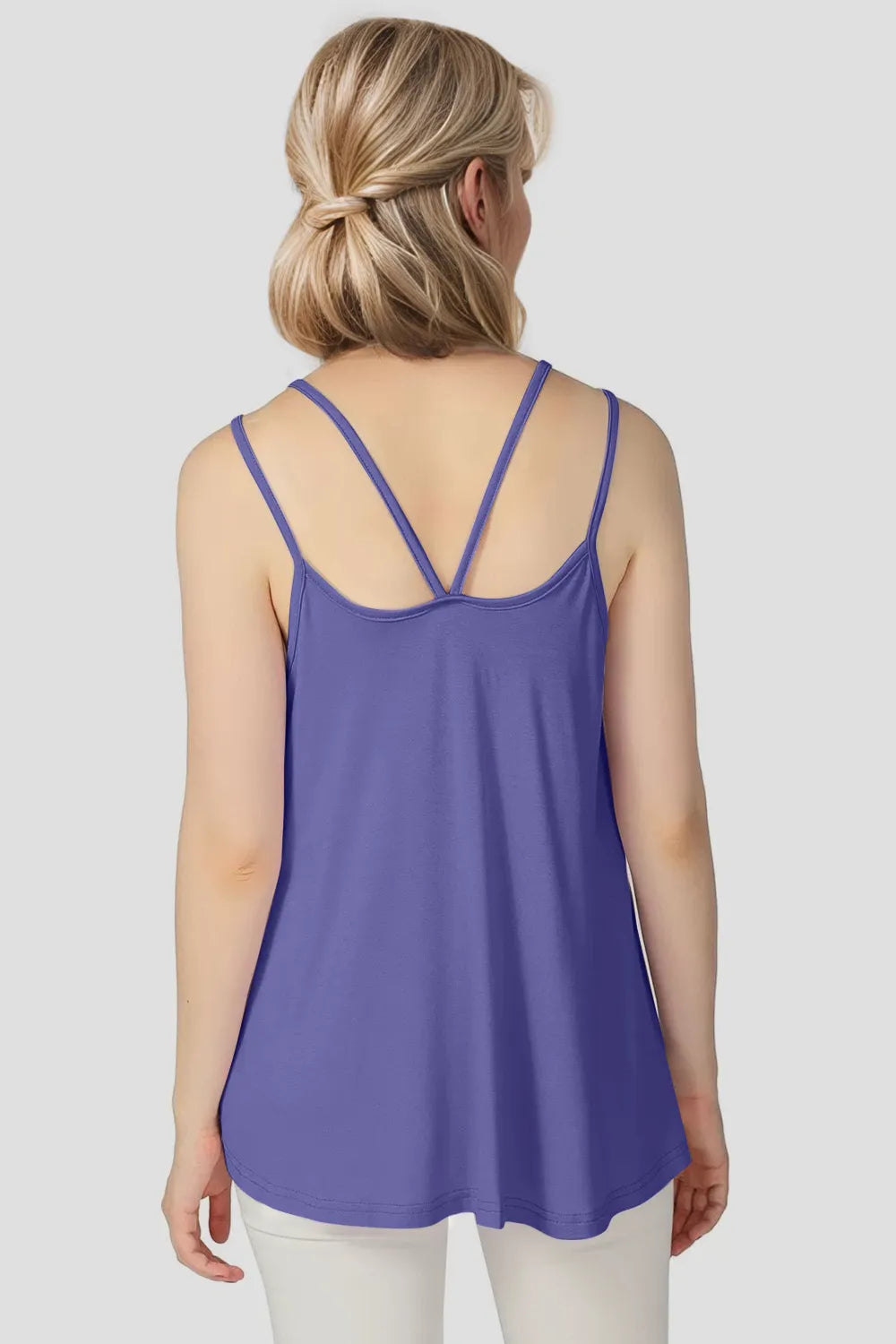 Basic Bae Bamboo Scoop Neck Double Spaghetti Straps Cami NicholesGifts