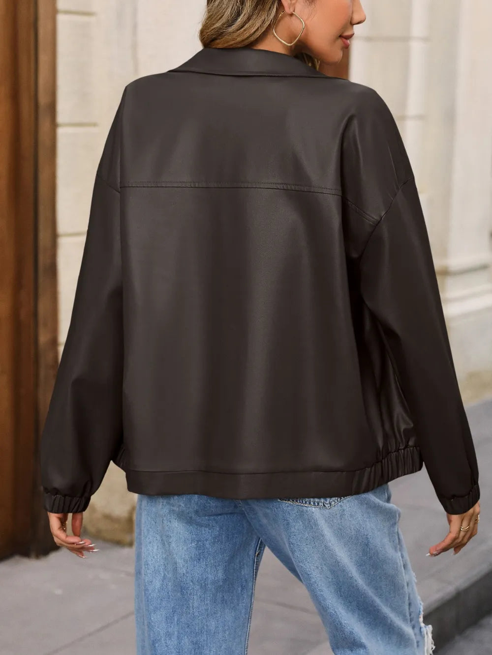 Ivy Lane Zip Up Dropped Shoulder Jacket nicholesgifts