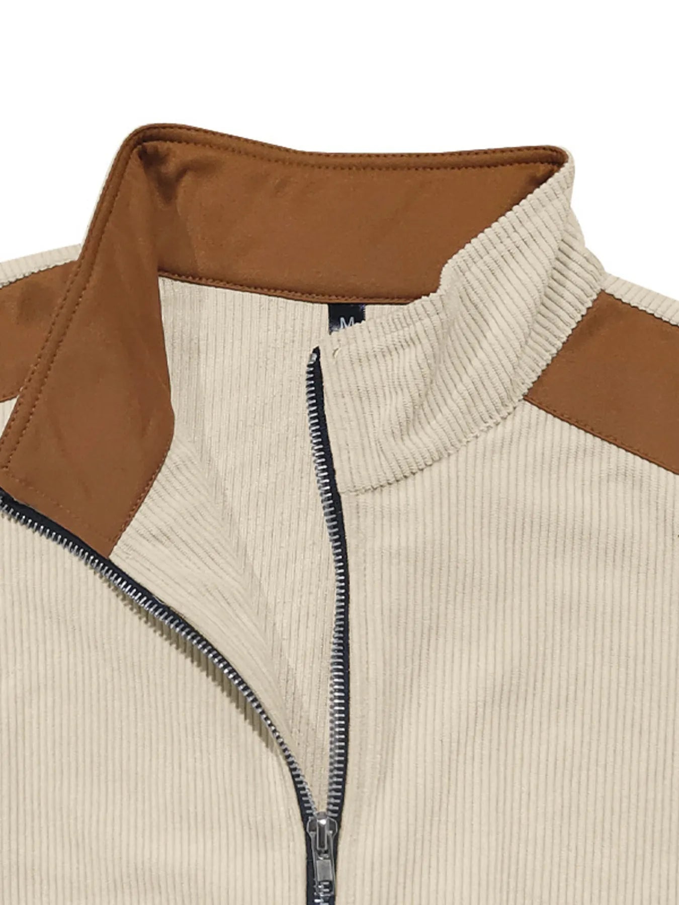 Men's Full Size Zip Up Long Sleeve Jacket Plus Size Trendsi