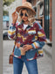 Printed Collared Neck Jacket nicholesgifts