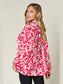 Women Double Take Full Size Printed Ruffle Trim Balloon Sleeve Shirt nicholesgifts