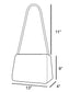 Fame Faux Suede Studded Trim Hobo Bag nicholesgifts