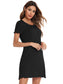 Round Neck Short Sleeve Lounge Dress nicholesgifts