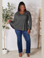 Double Take Half Button Long Sleeve Ruffle Hem Blouse nicholesgifts