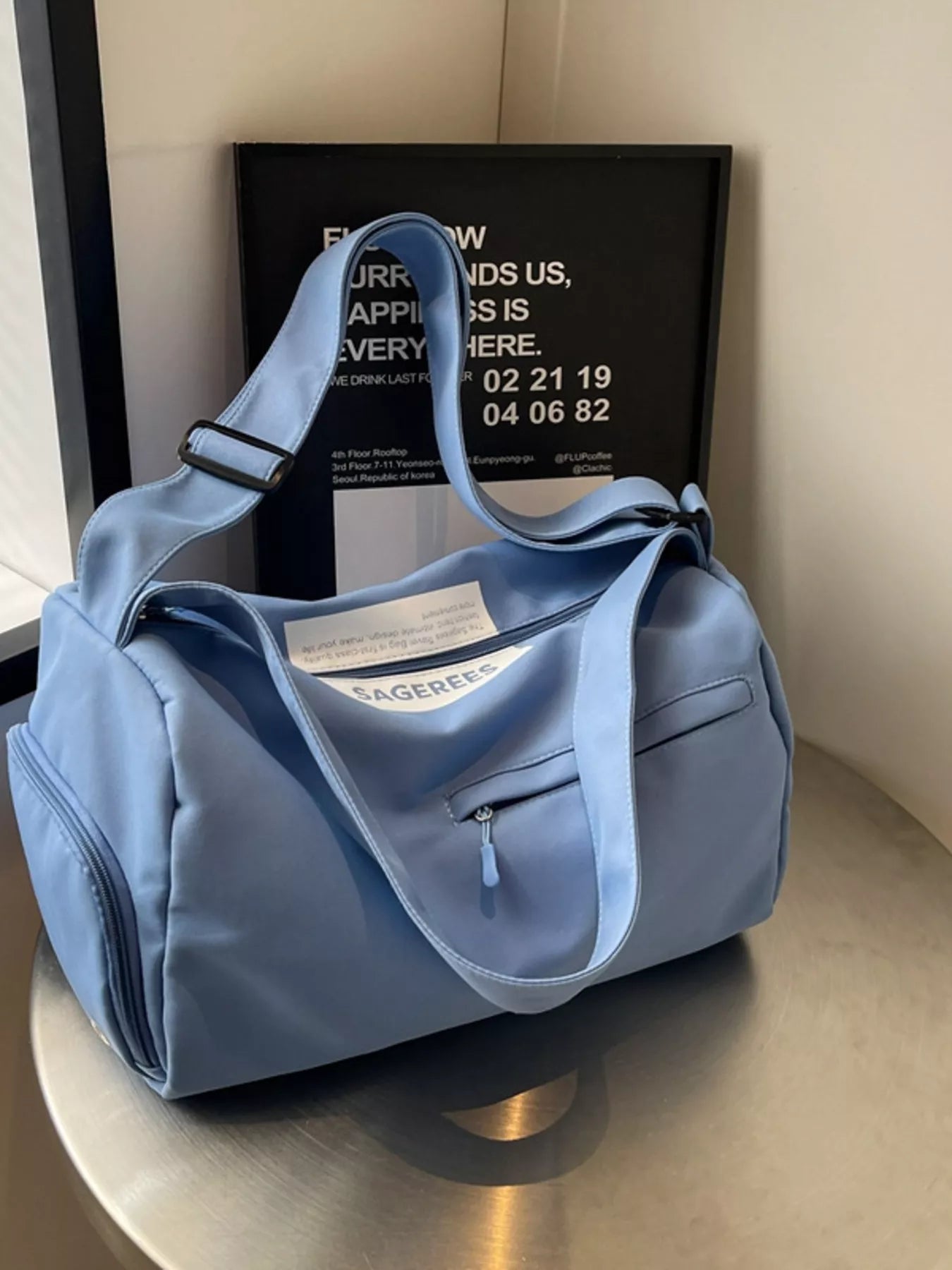 Lightweight Duffel Travel Bag with Adjustable Strap nicholesgifts