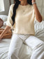 Ribbed Hem Round Neck Sweater nicholesgifts