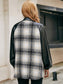 Ivy Lane Plaid Button Down Raglan Sleeve Jacket nicholesgifts