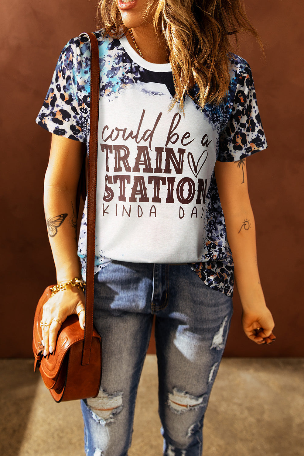 Women Could Be A Train Station Kinda Day Round Neck T-Shirt - Nicholesgifts.online