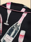 Champagne Print Short Sleeve Top and Shorts Set nicholesgifts