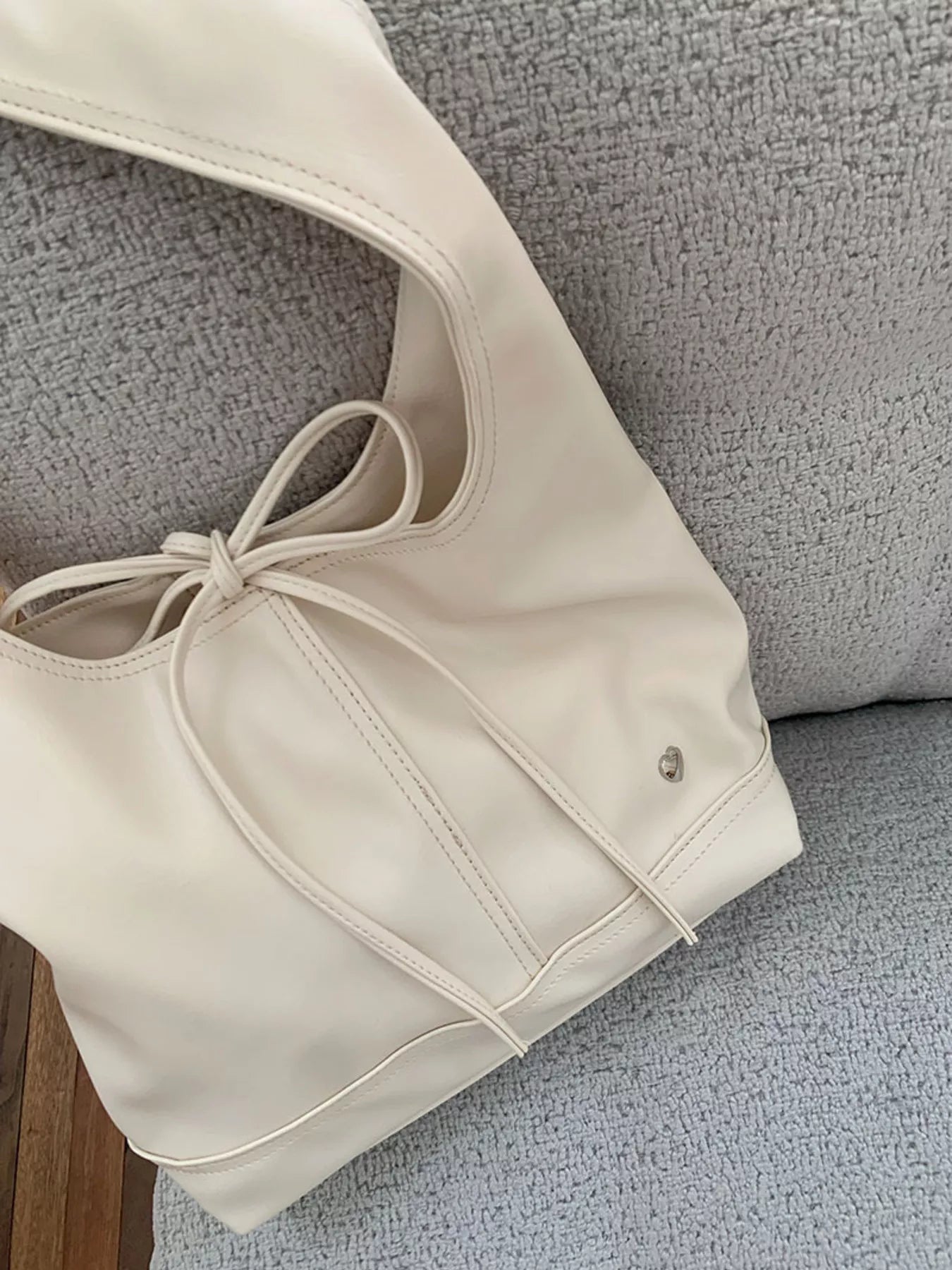 Leather Tied Shoulder Bag nicholesgifts