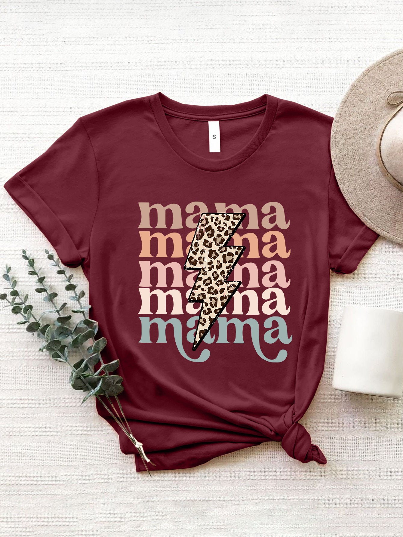 Women Mama Round Neck Short Sleeve T-Shirt - Nicholesgifts.online