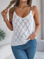 Openwork Scoop Neck Knit Vest nicholesgifts