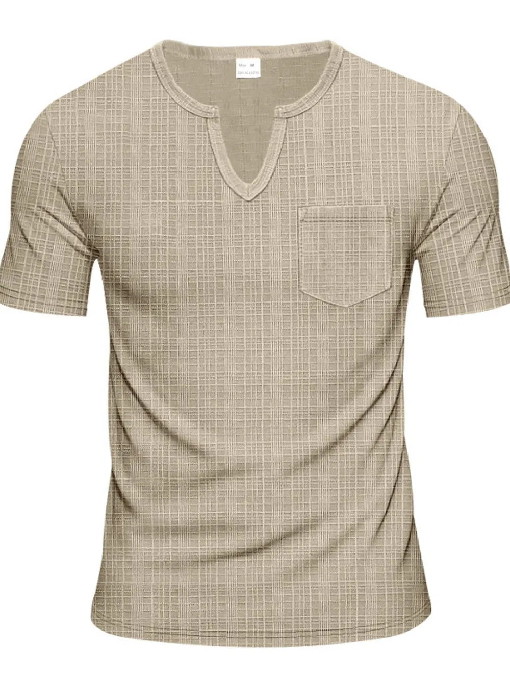 Men's Full Size Notched Short Sleeve T-Shirt Plus Size NicholesGifts