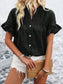 Button Down Ruffled Short Sleeve Shirt nicholesgifts