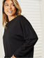 Women Double Take Seam Detail Round Neck Long Sleeve Top nicholesgifts