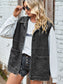 Button Front Sleeveless Denim Jacket nicholesgifts
