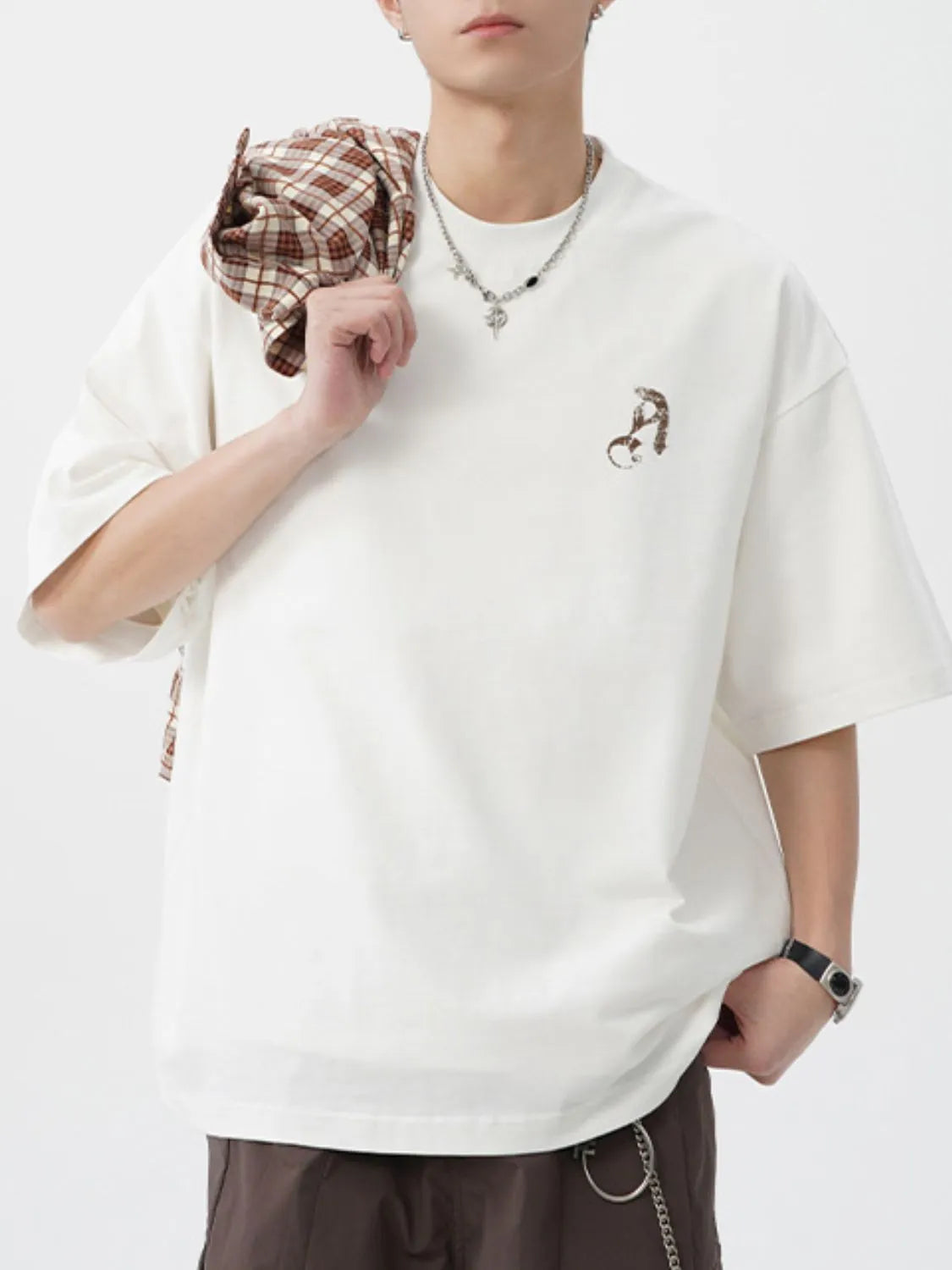 Men's Plus Size Graphic Round Neck Half Sleeve T-Shirt Trendsi