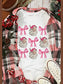 Santa & Bow Graphic Long Sleeve Sweatshirt nicholesgifts