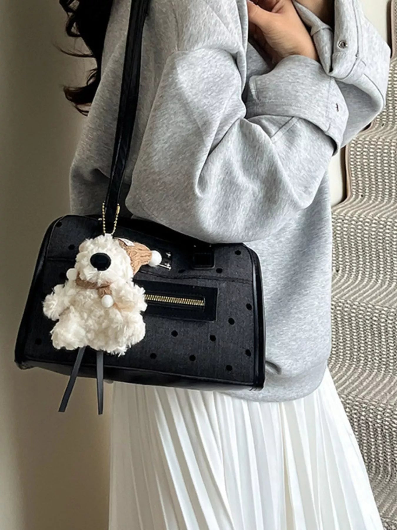 Polka Dot Convertible Shoulder Bag nicholesgifts