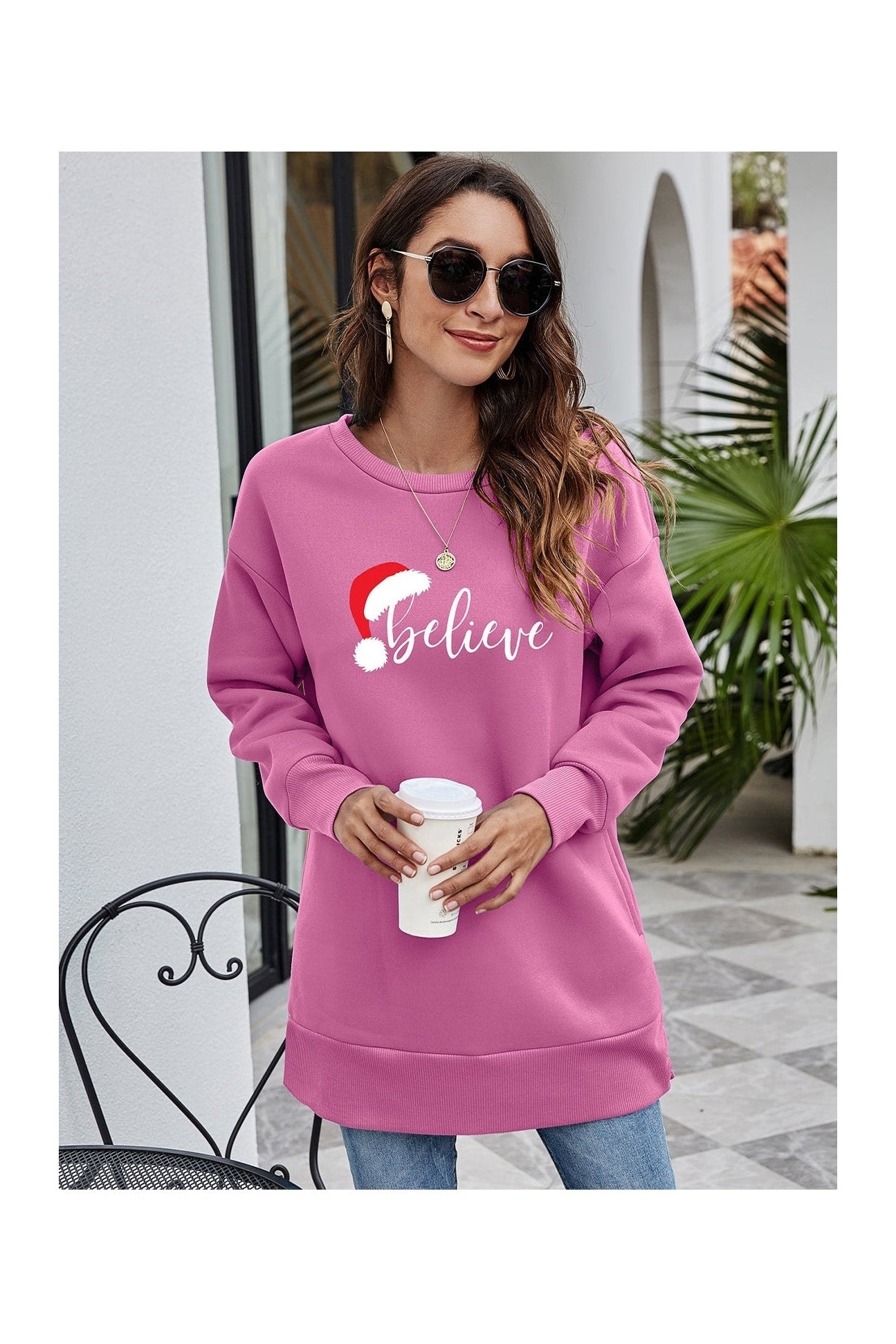 BELIEVE Graphic Tunic Sweatshirt NicholesGifts