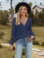 V-Neck Flounce Sleeve Blouse nicholesgifts