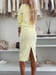 Women Full Size Slit Square Neck Dress and Outerwear Set Plus Size nicholesgifts
