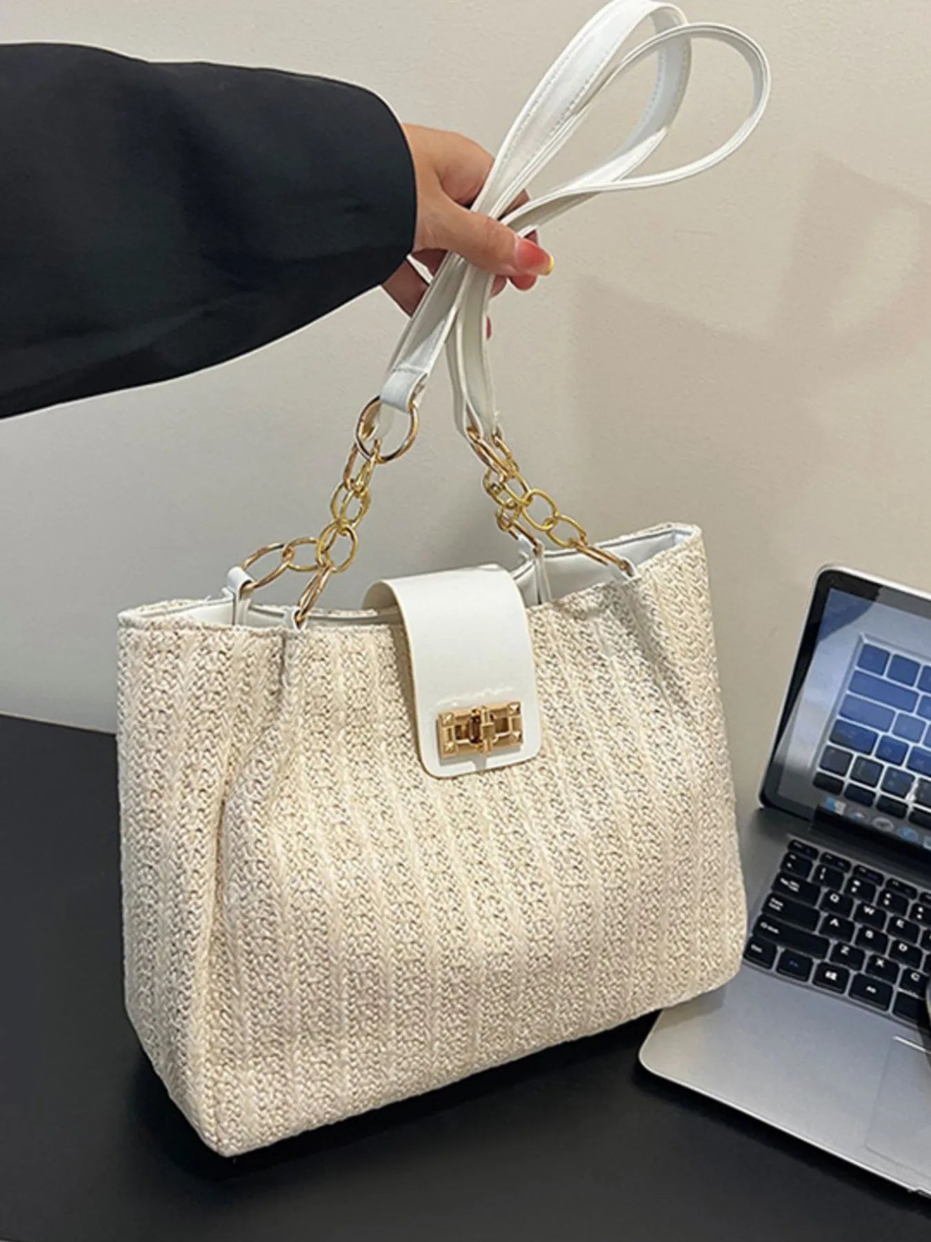 Woven Straw Shoulder Bag Trendsi