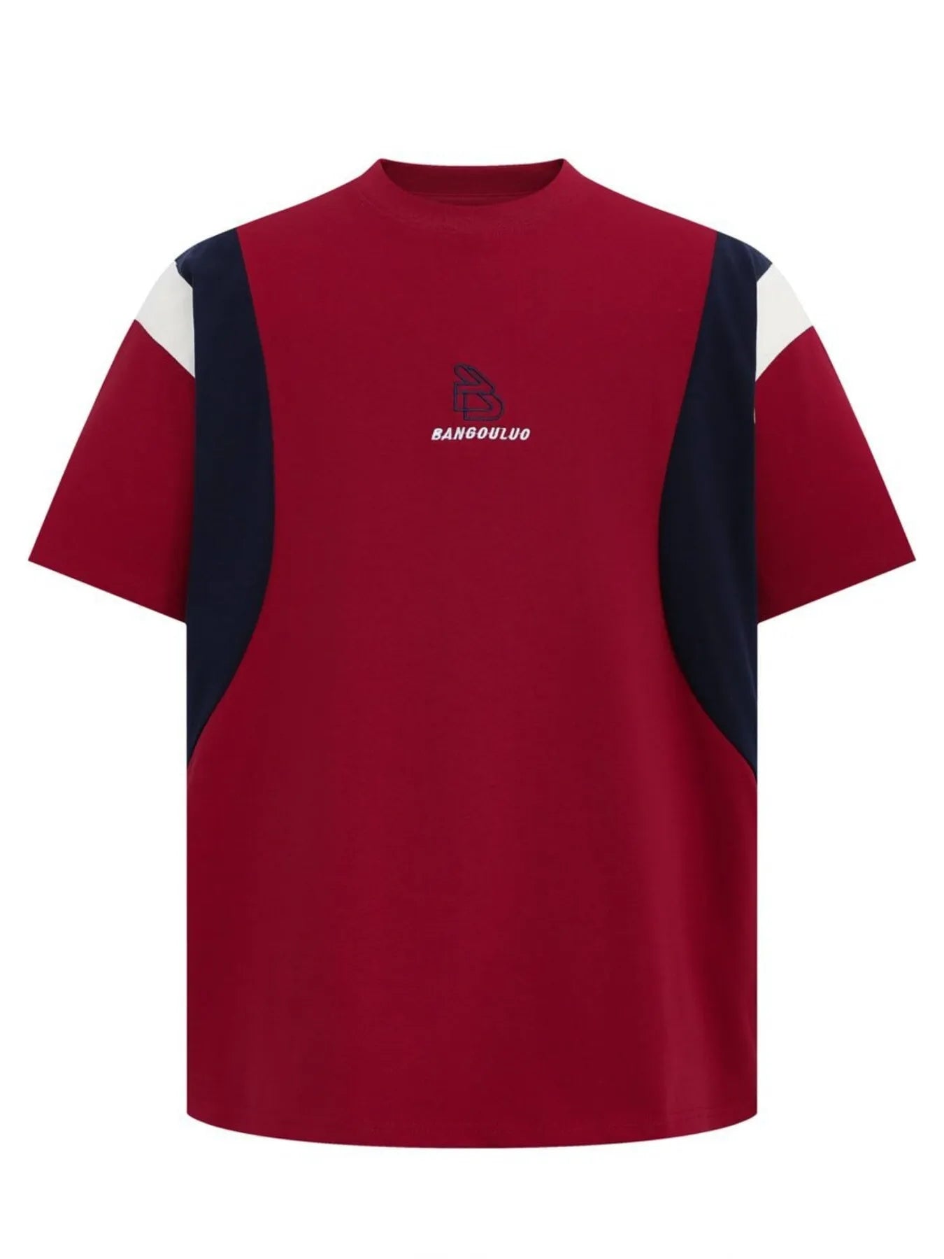 Men's Round Neck Color Block T-Shirt Trendsi
