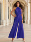 Cutout Tied Pleated Sleeveless Jumpsuit nicholesgifts