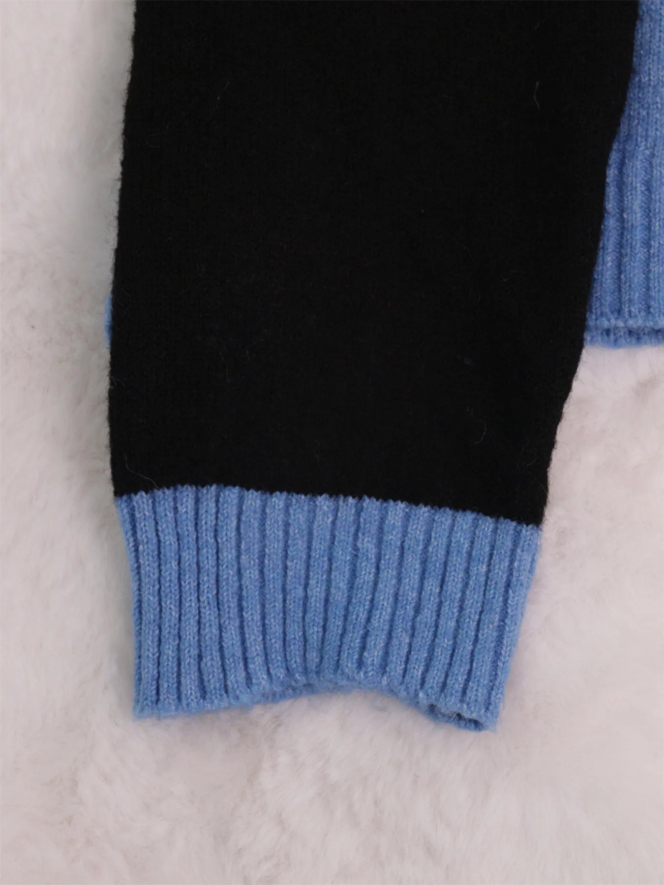 Button-Front Contrast Trim Cardigan