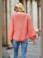 Round Neck Lantern Sleeve Sweater nicholesgifts