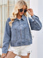 Studded Long Sleeve Denim Jacket nicholesgifts