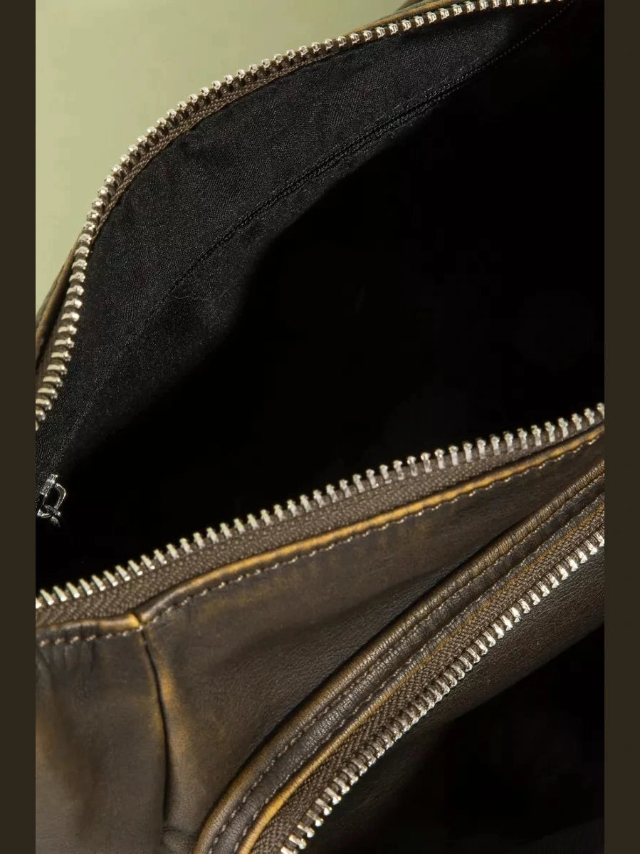 Fame Multi Pocket Leather Shoulder Bag nicholesgifts