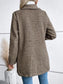 Plaid Collared Neck Long Sleeve Jacket nicholesgifts